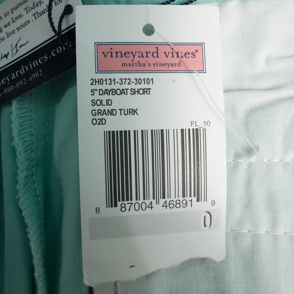 Vineyard Vines Dayboat Short 5" Inseam Womens 0 Grand Turk Aqua Preppy Beach - Picture 4 of 12